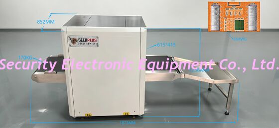 최대 누출 03 μGyH 미만 X선 수하물 스캐너 교회 보안에 이상적 총 무게 380 Kgs 검사 솔루션